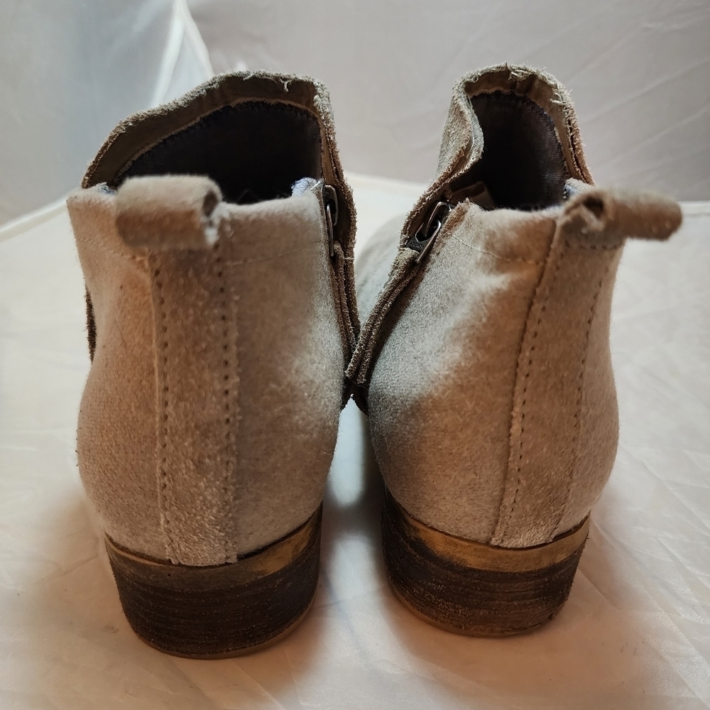 Toms Toffee Suede Deia Ankle Boots Women's 9 Tuape Neutral Tan Brown Side Zip - Picture 10 of 15